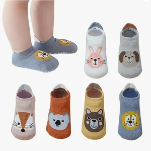 6-Pack Adorable Anti-Slip Baby Socks - Grippers