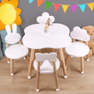 Cloud Kids Table & Chair Set-Wooden Furniture
