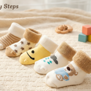 5 Pairs Warm Baby Socks Set Newborn Infant Cotton Terry Non-Slip Booties